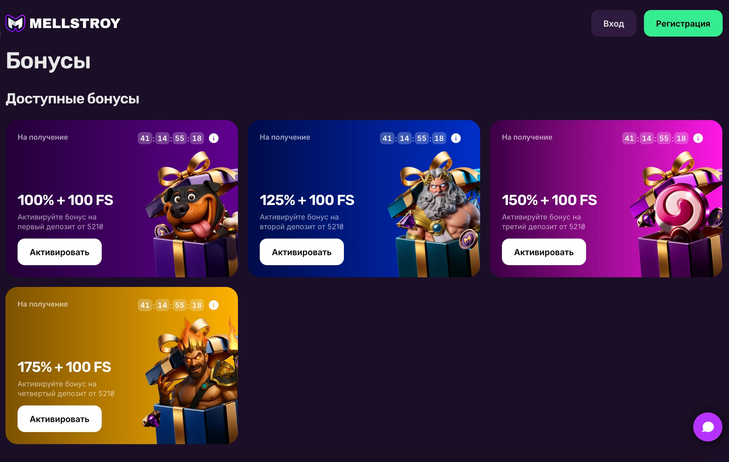 Мелстрой бонусы